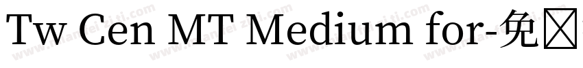 Tw Cen MT Medium for字体转换